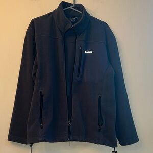 Reebok Men’s Fleece Jacket – 3 Zip Pockets – Nylon Trim – Fair/Good Condition